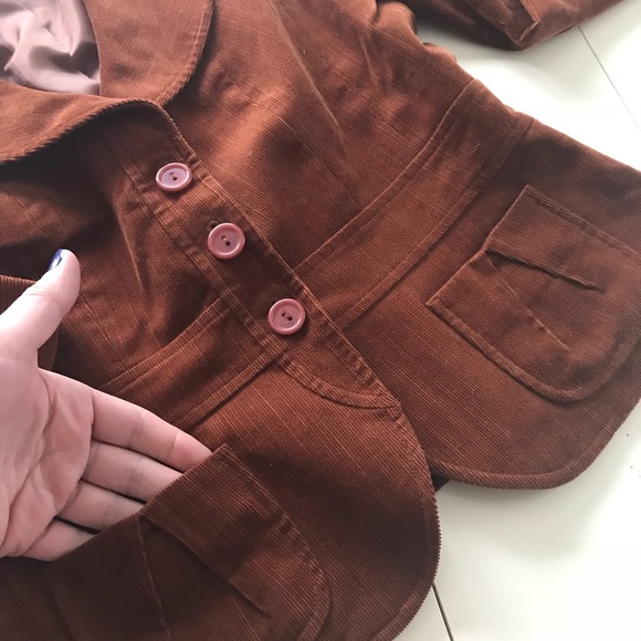 Halogen - Burnt Orange/Rust Corduroy Blazer - M - Picture 2 of 8